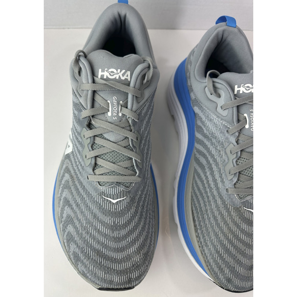 Hoka One One Gaviota 5 Gray Blue Walking Running Shoes Men's Size 15 D Sneakers - Picture 8 of 13